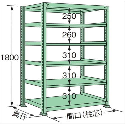 ME1815L06T 中量棚200kg (単体)