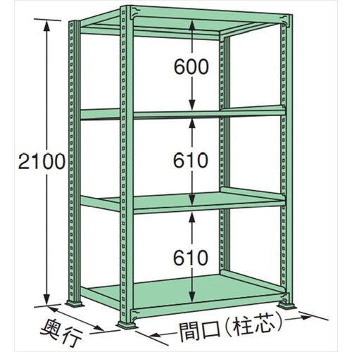 ME2115L04T 中量棚200kg (単体)