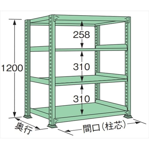 ML1209L04T 中量棚250kg (単体)