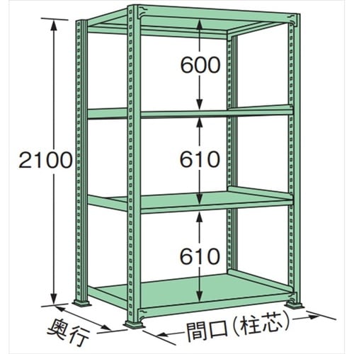 ML2109L04T 中量棚250kg (単体)