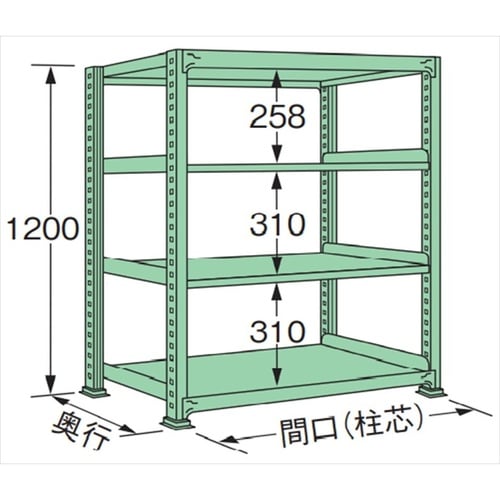 MM1212L04T 中量棚500kg (単体)