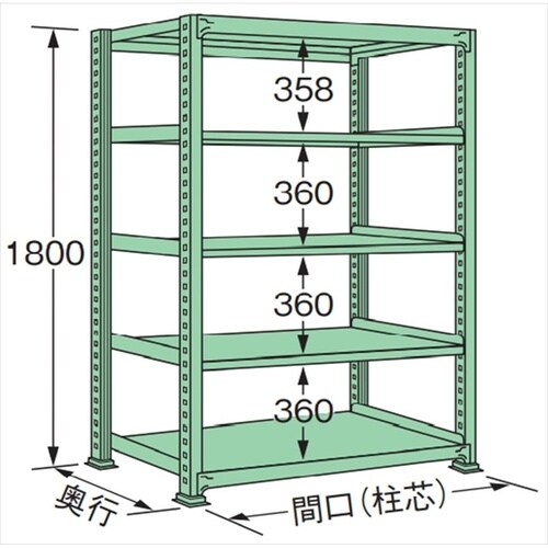 MM1818L05T 中量棚500kg (単体)