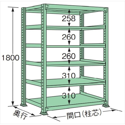 MM1815L06T 中量棚500kg (単体)