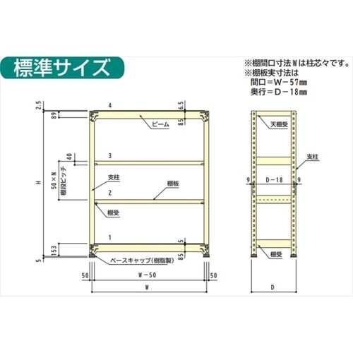 MM2418L05T 中量棚500kg (単体)