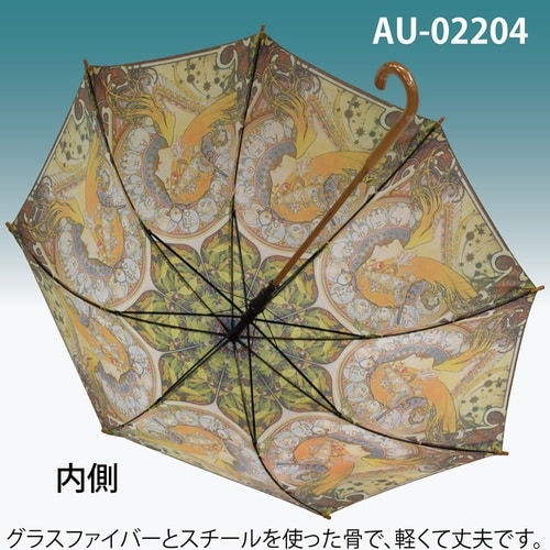 名画木製ジャンプ傘(アールヌーボー ゾディアック)