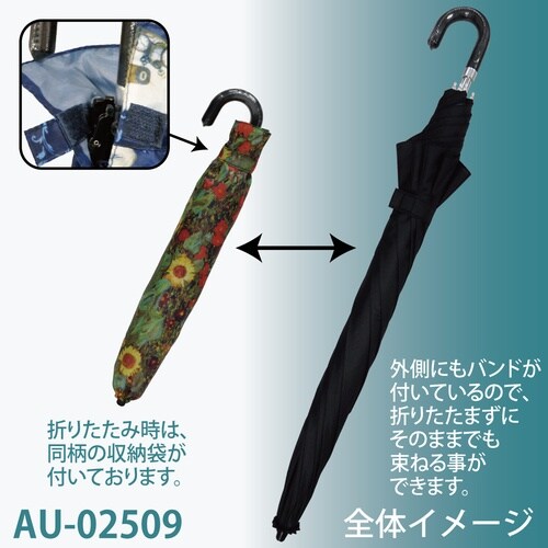 名画折りたたみ傘(クリムト「サンフラワー」)