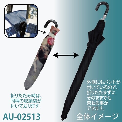 名画折りたたみ傘(モネ「散歩」)