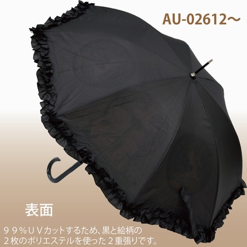 名画フリル傘(アールヌーボー「ブロンドとローズ」)