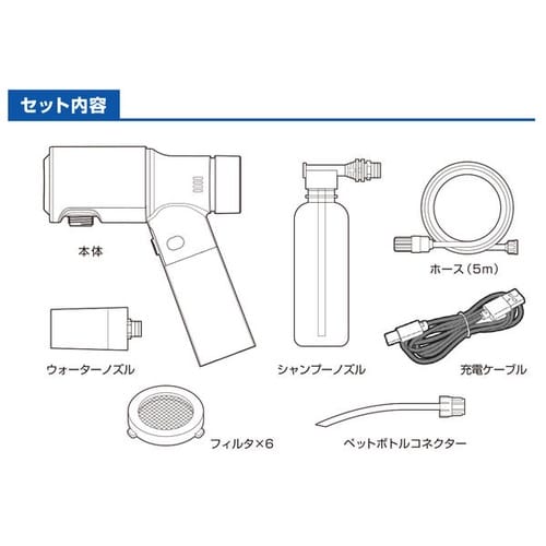 充電式コンパクトウォッシャー