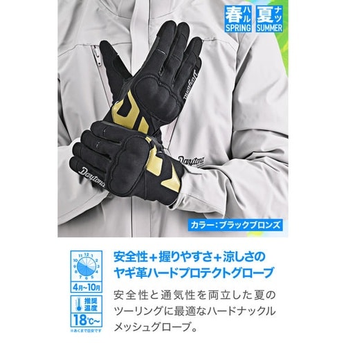 DG−030 メッシュハードナックルグローブ ブラ