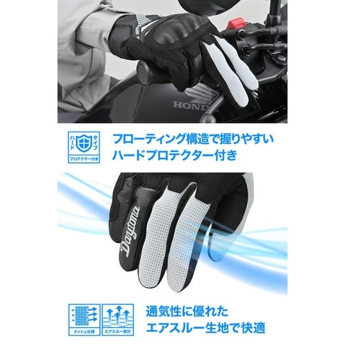 DG−035 レザーメッシュグローブ カラー:ブラ