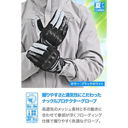 DG−035 レザーメッシュグローブ カラー:ブラ