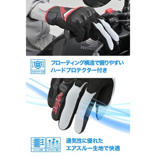 DG−035 レザーメッシュグローブ カラー:ブラ