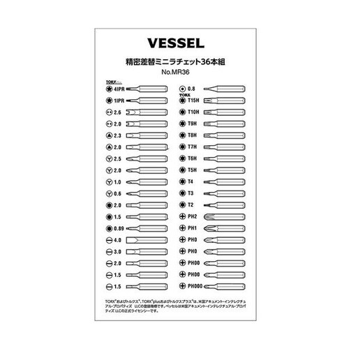 精密差替ミニラチェット36本組