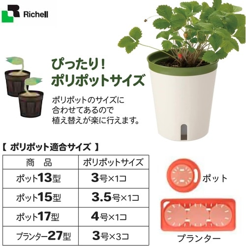 ミエルノPlus ポット 15型N W