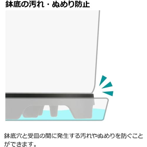 置くだけで通気排水できるポットスタンド M ブラッ