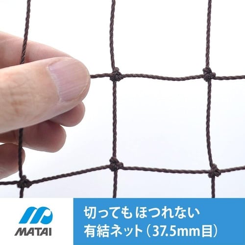強力フェンスネット 37.5mm 茶 2x5m