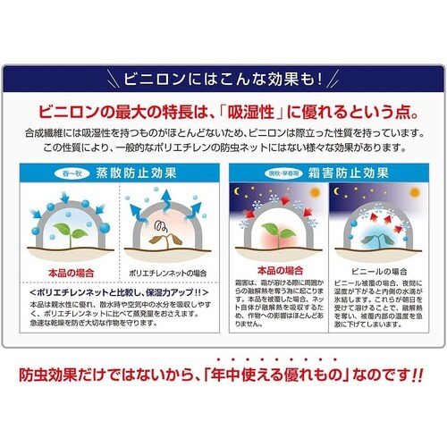 毛羽と1mmメッシュの防虫網 白 1.8x4m