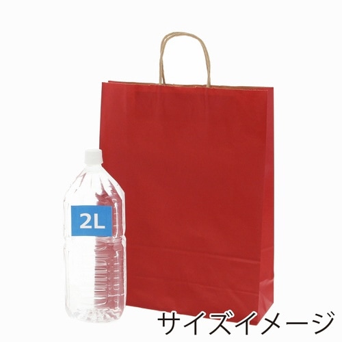 手提げ紙袋 25チャームバッグ 2才 未晒 赤C
