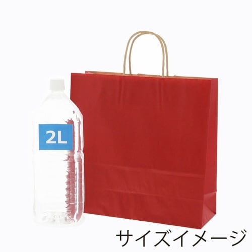 手提げ紙袋 25チャームバッグ 3才 未晒 赤C