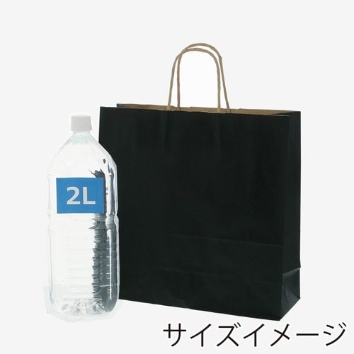 手提げ紙袋 25チャームバッグ 3才 未晒 黒C