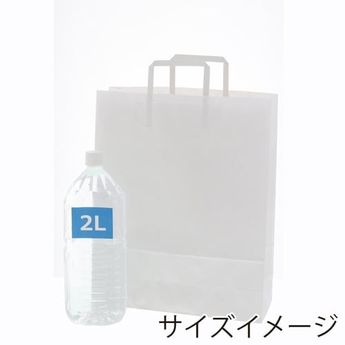 手提げ紙袋 H25チャームバッグ 2才 晒白無地