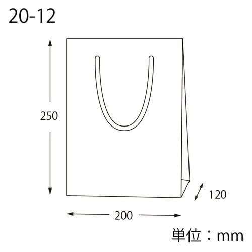 紙袋 カラーチャームバッグ 20−12 黒