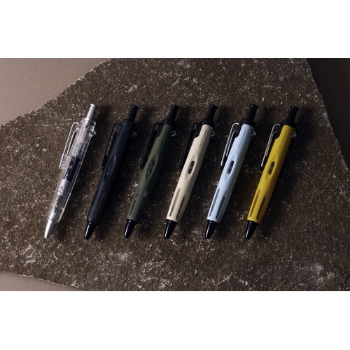 加圧式油性ボールペン エアプレス ブルーグレー×5