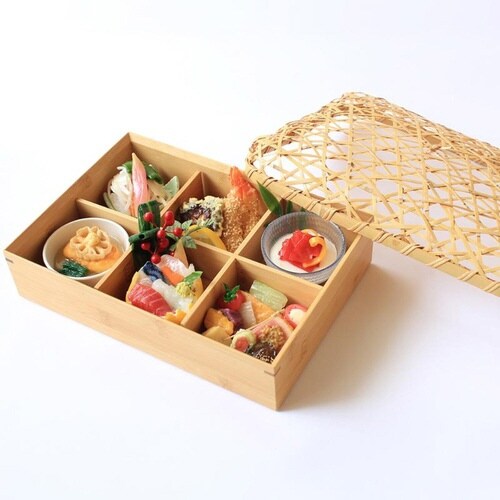 やたら編み蓋 スス竹弁当 三ツ切