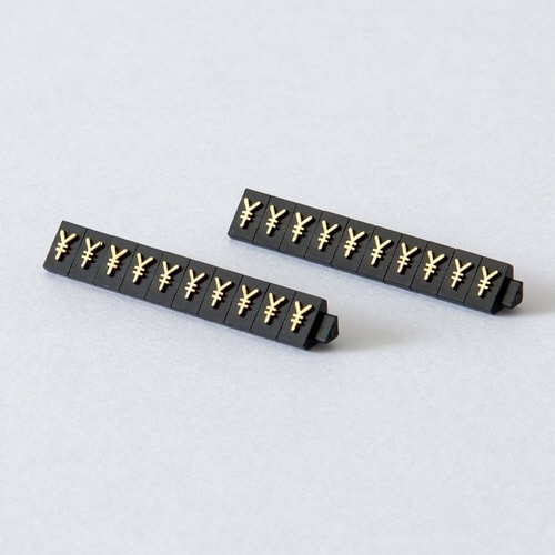 ニュープライスキューブ補充S用20粒黒/金¥マーク