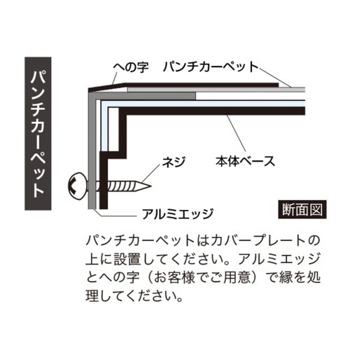 アドフロアシステム用アルミエッジ2M 10本入