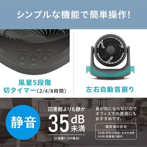 マカロン型サーキュレーター DC グレー