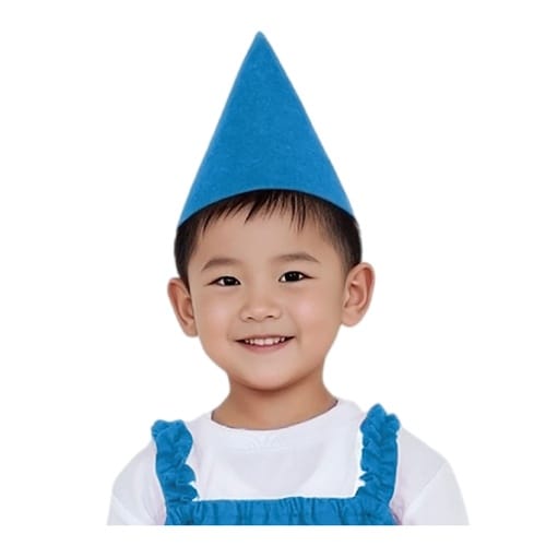 フェルト三角帽子 青