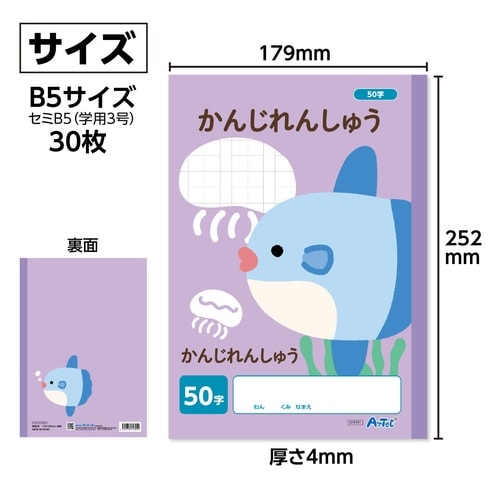 かんじれんしゅう 50字 (B5) 30枚