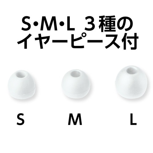 カナル型イヤホン(イヤーピース付) ホワイト