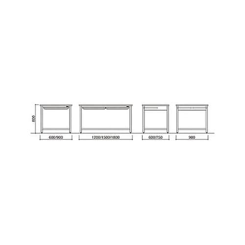 【作業台】スチール作業台 両面 アジャス