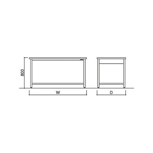 【作業台】スチール作業台 片面 アジャス