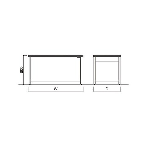 【作業台】スチール作業台 片面 アジャス