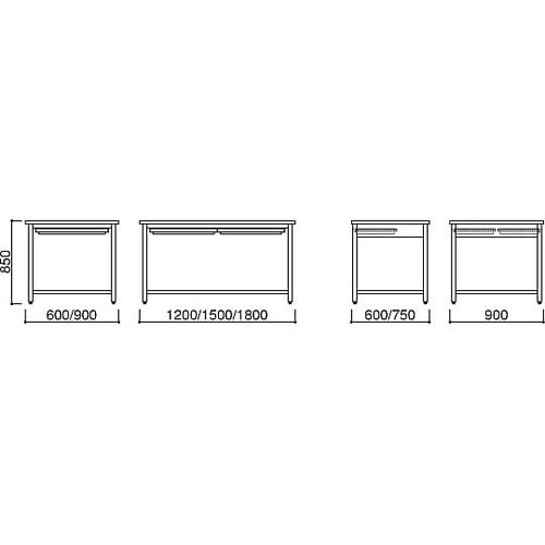 【作業台】スチール作業台 両面 アジャス