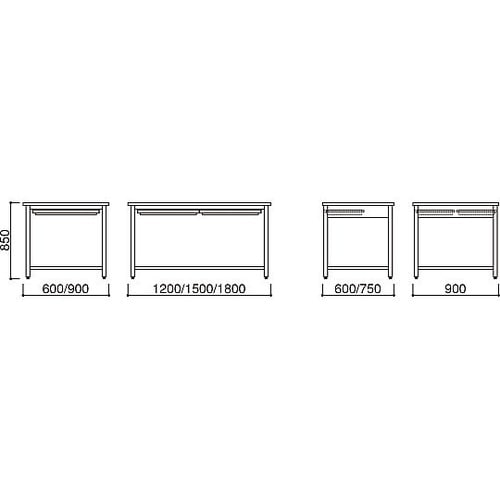 【作業台】スチール作業台 片面 アジャス