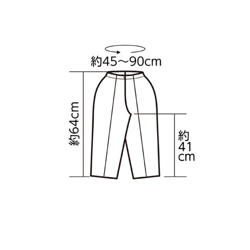 ソフトサテン テーパードパンツライン 黒