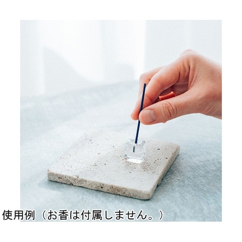 ガラスのお香立て アイス・天然石セット