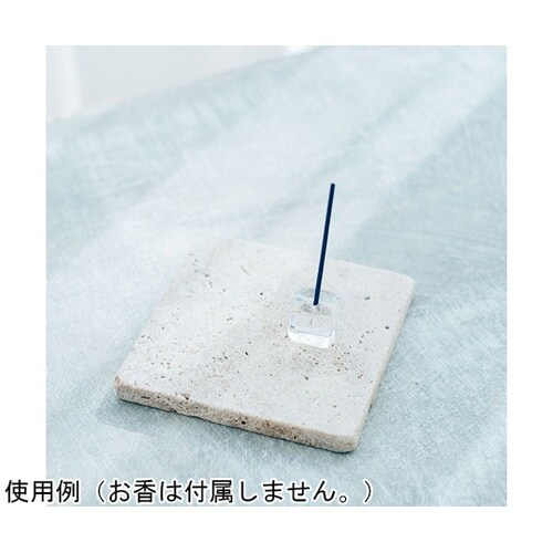 ガラスのお香立て アイス・天然石セット