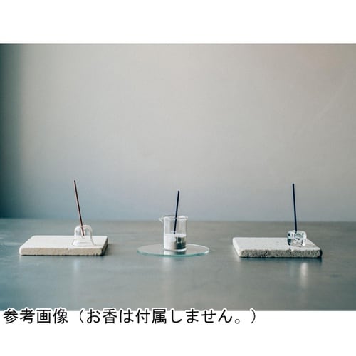 ガラスのお香立て アイス・天然石セット