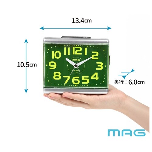 目覚まし時計 銀メタリック T805SM