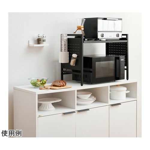 卓上伸縮ラック 1段 ブラック a354