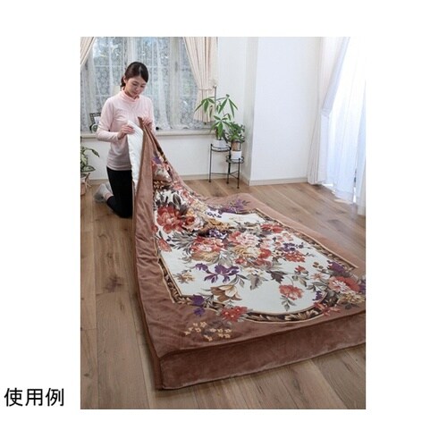掛布団カバーになる衿付マイヤー2枚合わせ