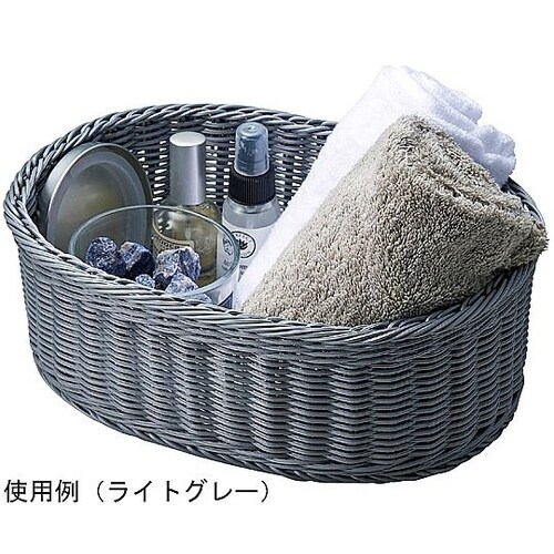 オーバルアメニティーバスケットL ホワイ