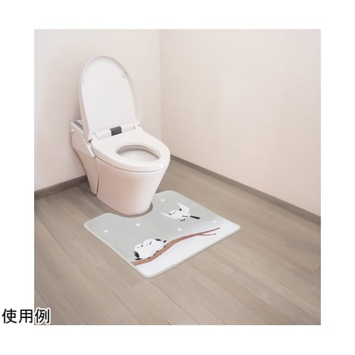 かわいいシマエナガの洗えるトイレマット(