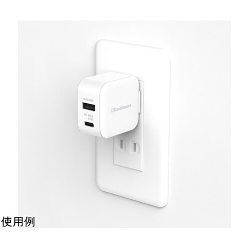 コンパクトAC充電器 USBA+C1 P